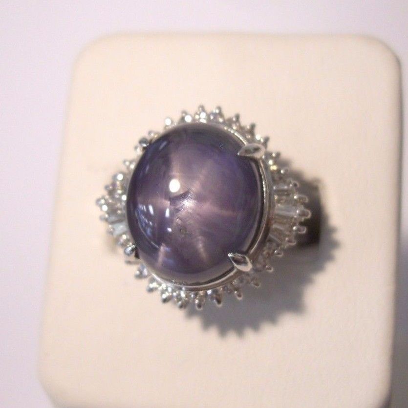 Ceylon Star Sapphire & Diamond Ring - American Gold & Estate Buyers